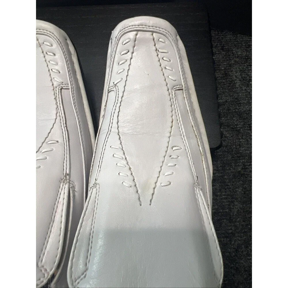 Majestic Collection Men’s White Leather Slip On Loafers Size 6 1/2 Shoe’s